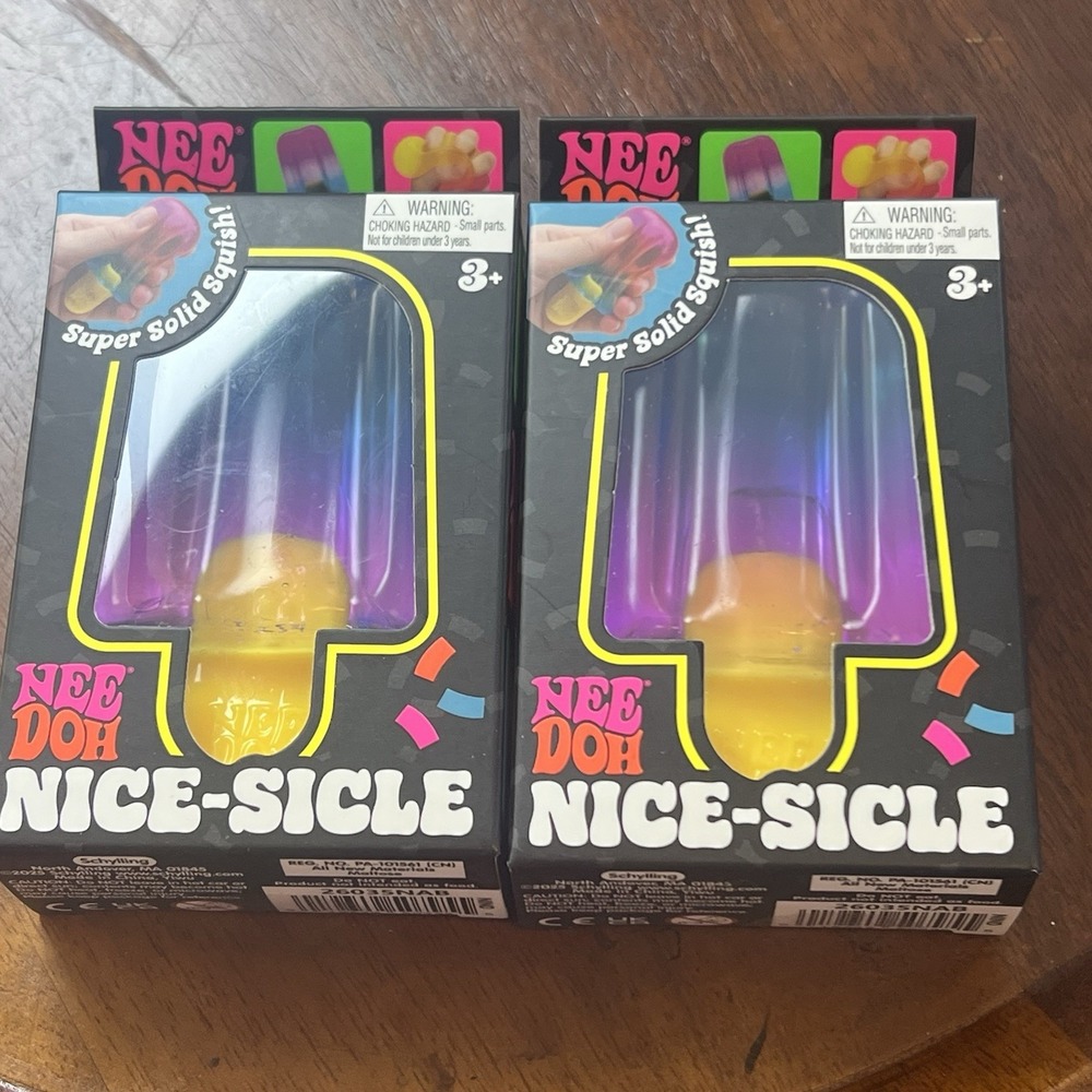 NEE DOH NICE-SICLE POPSICLE VIRAL ULTRA RARE AUTHENTIC RAINBOW SCHYLLING 2 LOT